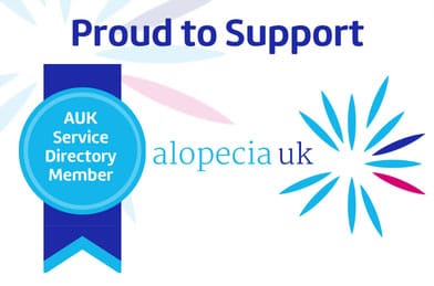 Proud to support alopecia UK.